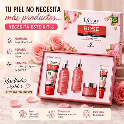 Kit Facial Disaar Rose Ceramide 5 Piezas